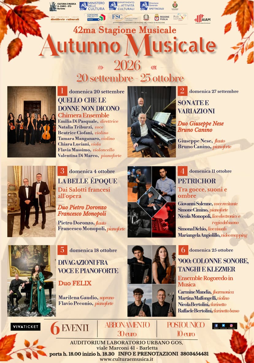 Autunno Musicale 2026
