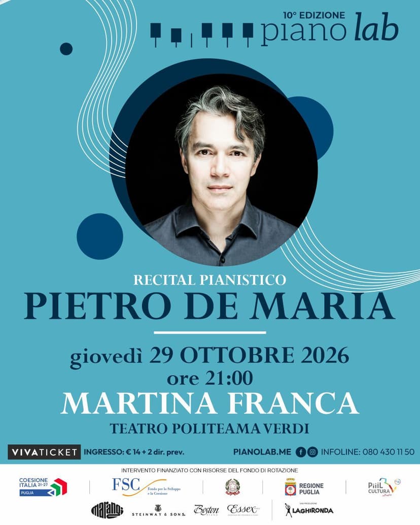 PIANO LAB 2026 - Recital Pianistico Pietro De Maria