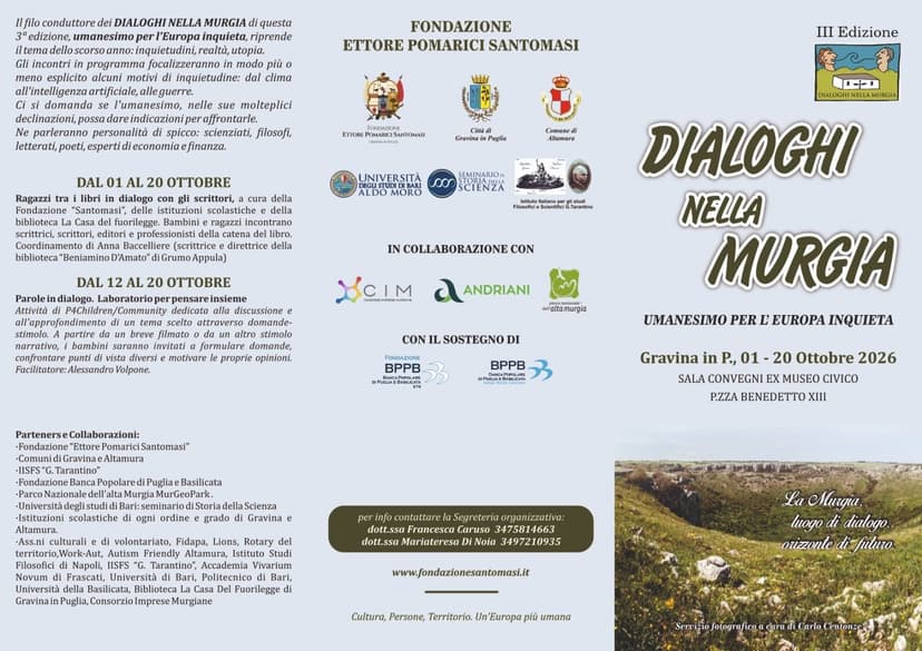 DIALOGHI NELLA MURGIA 2026