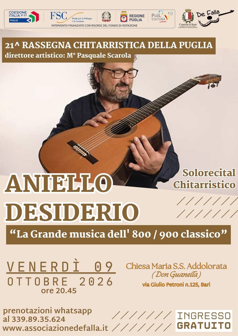 Solorecital del Chitarrista ANIELLO DESIDERIO 