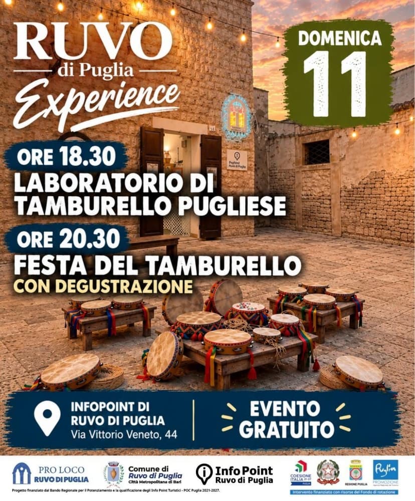 Laboratorio di tamburello pugliese